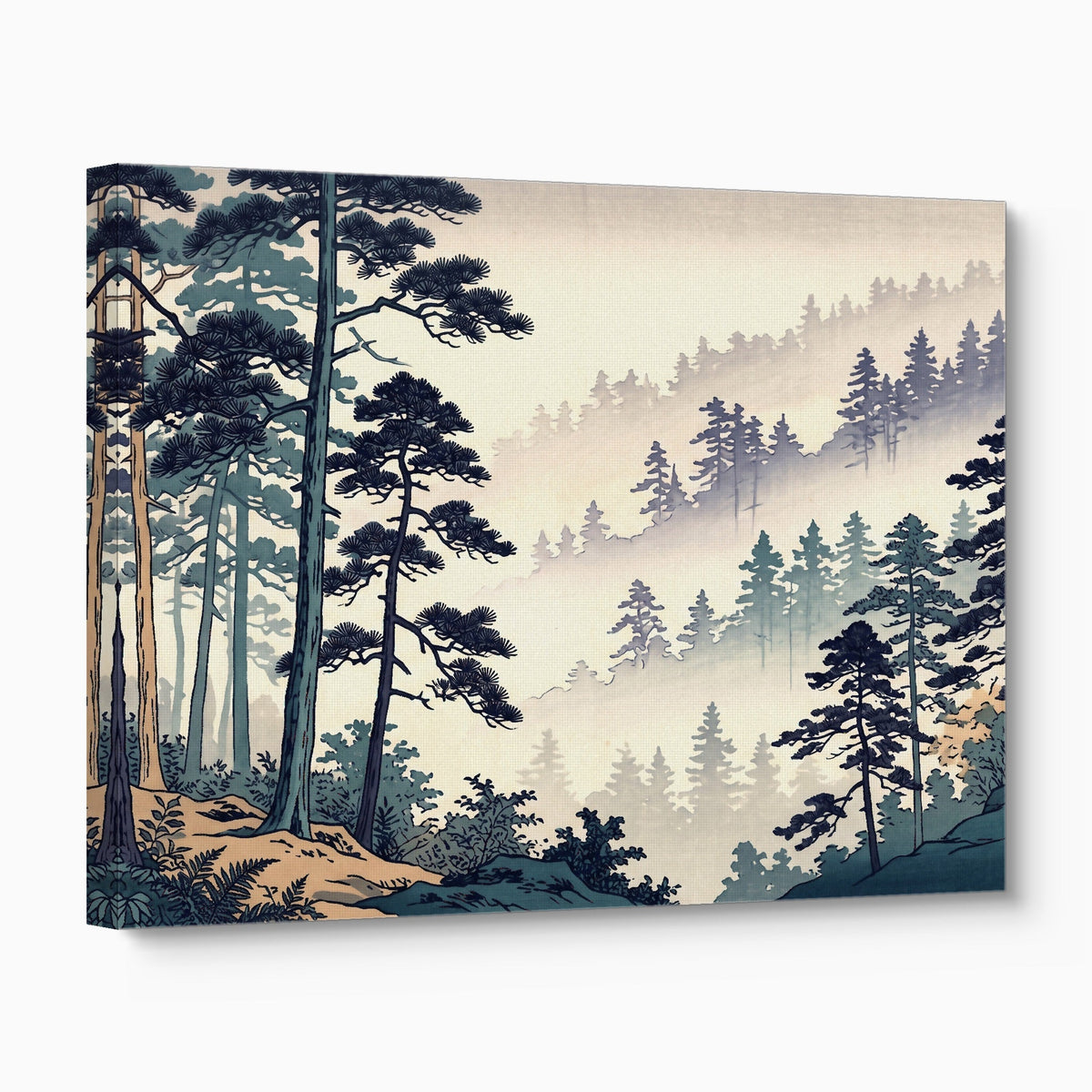 Misty Forest Indigo - Luxury Wall Art