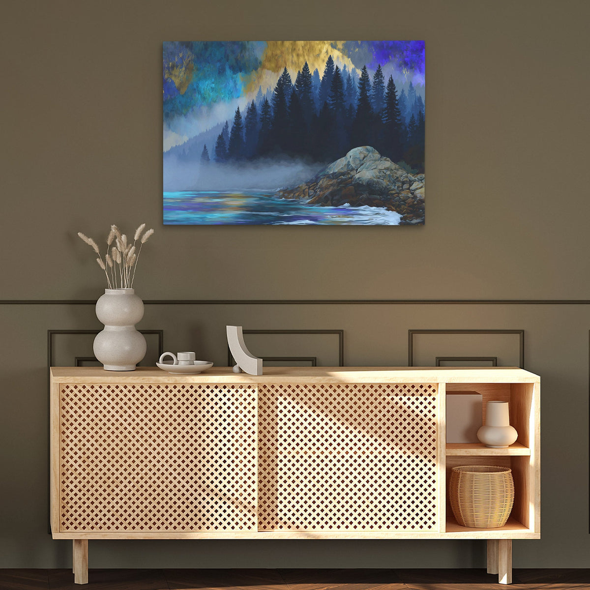 Misty Pines Awakening - Luxury Wall Art