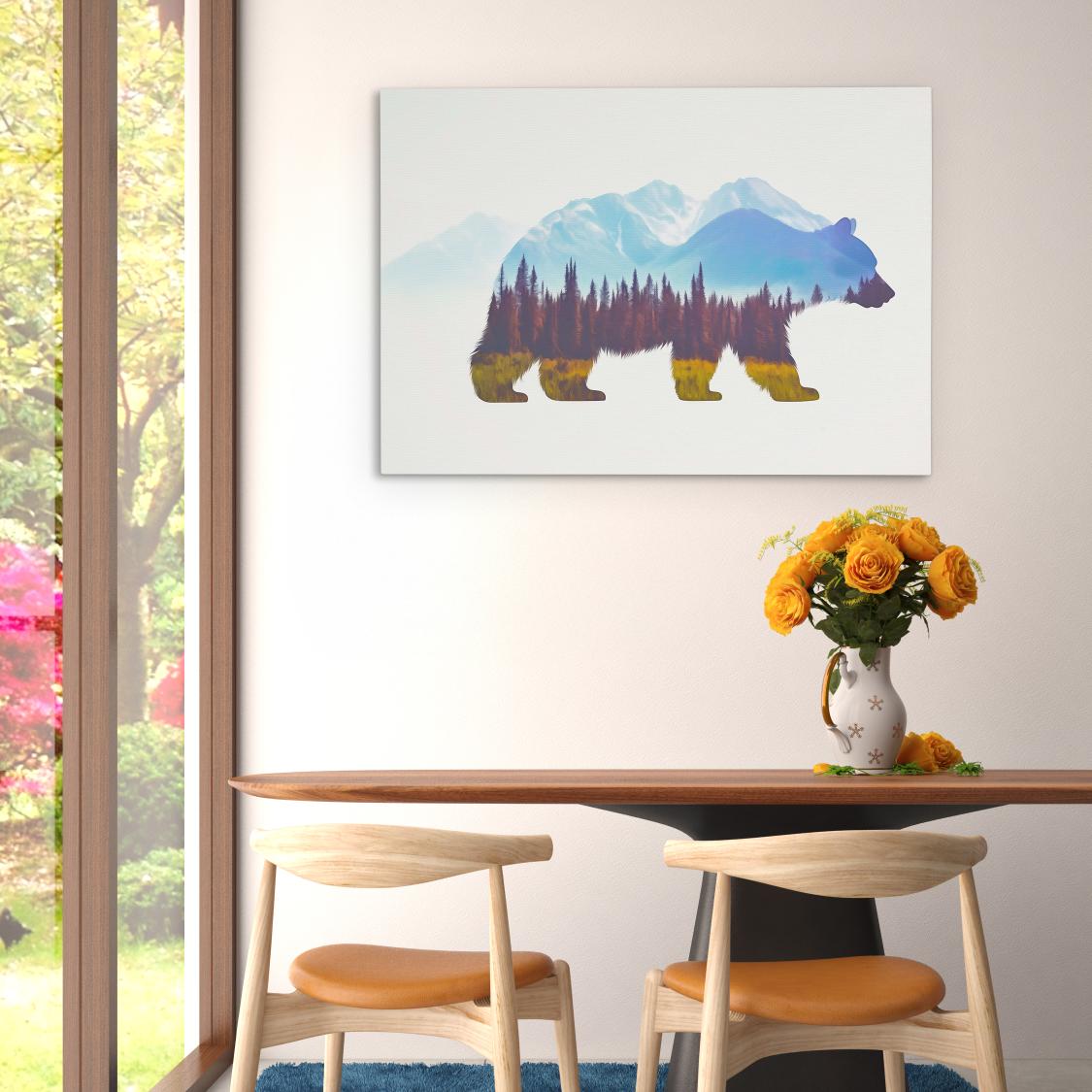 Misty Valley Bear - Luxury Wall Art