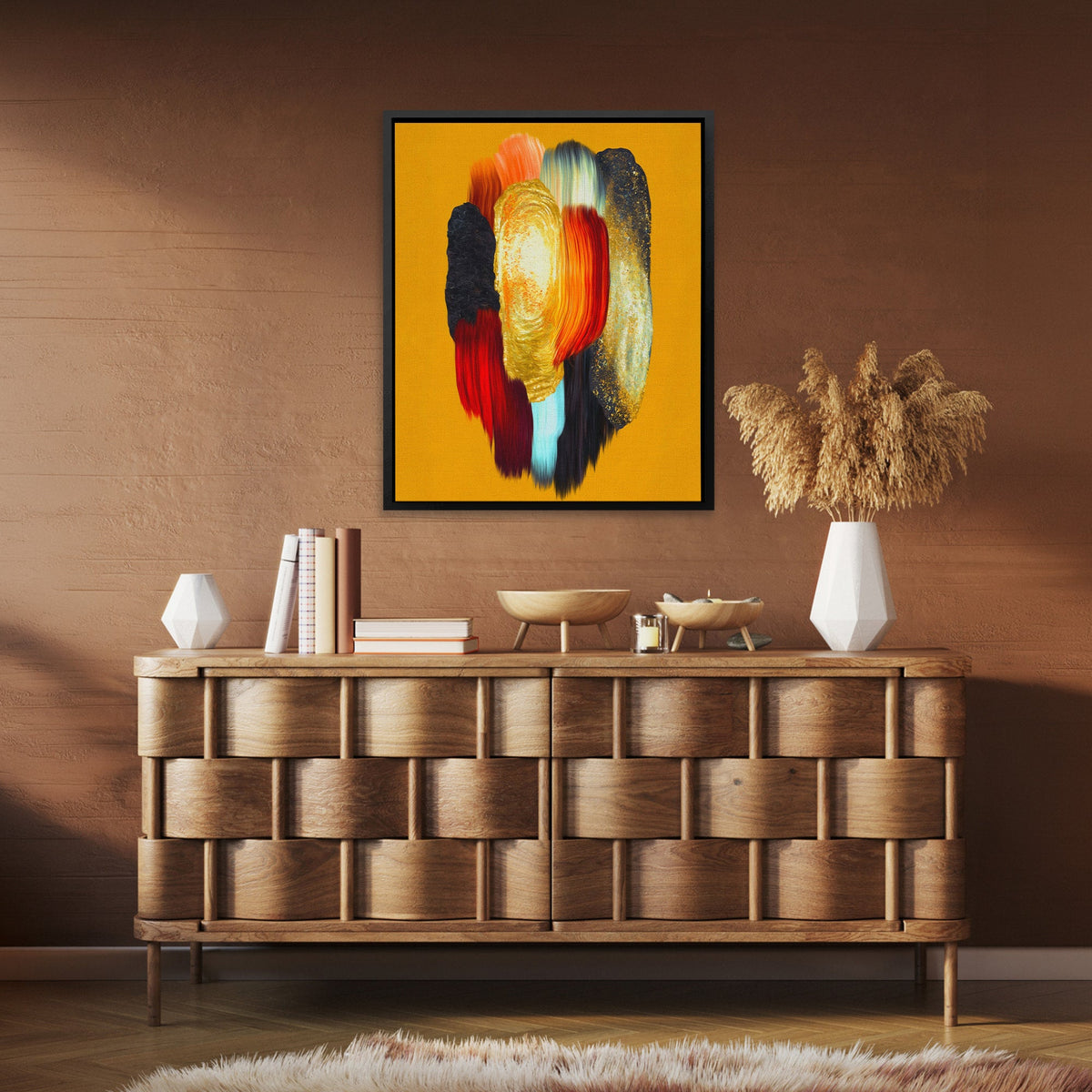 Molten Feather Storm - Luxury Wall Art