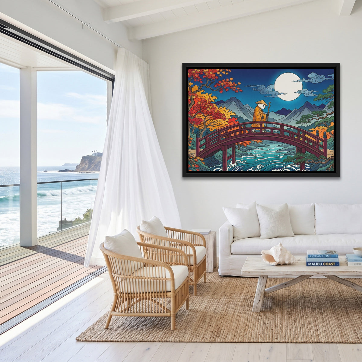 Monk Moonlit Bridge — Monk Moonlit Bridge Malibu Beach Land 187