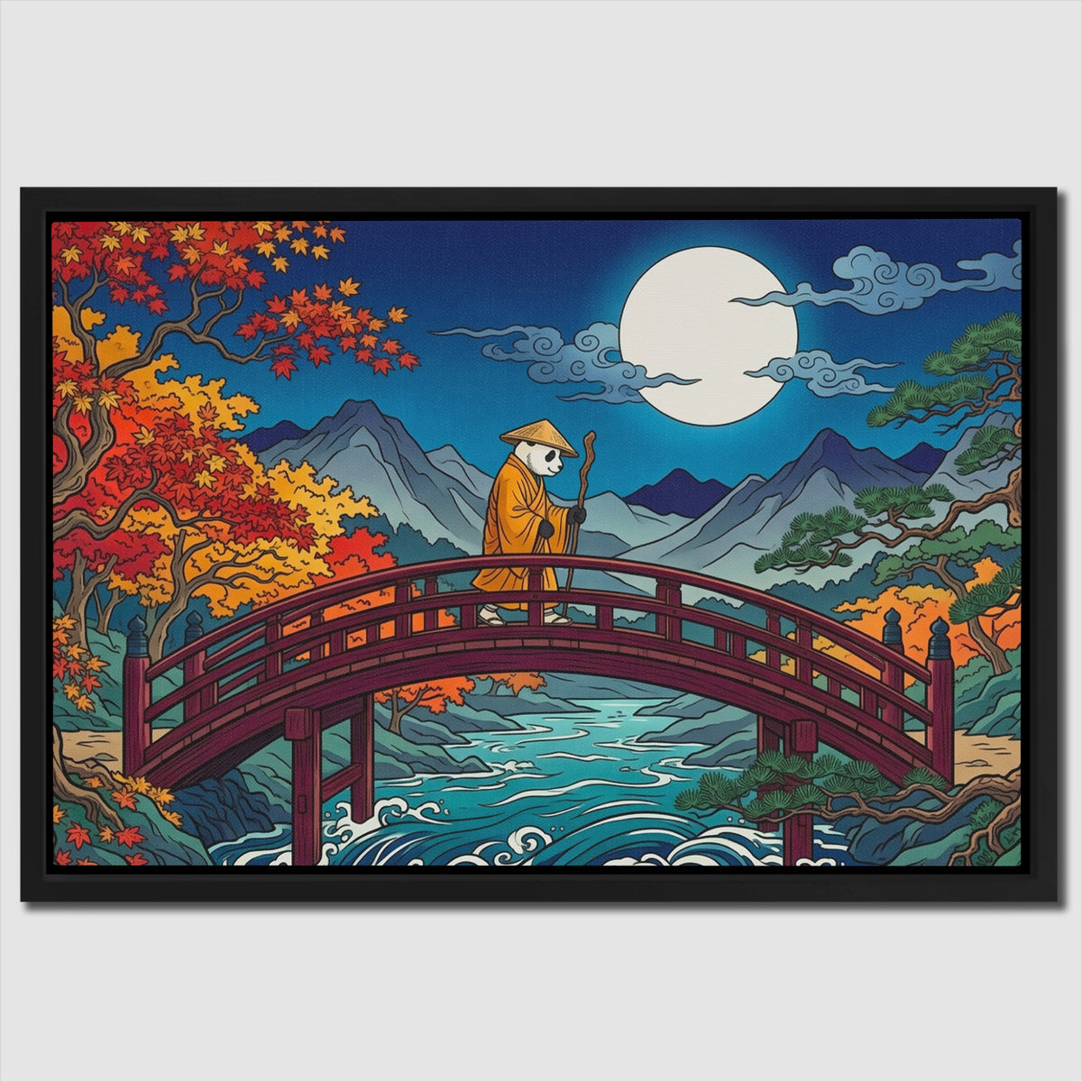 Monk Moonlit Bridge — Monk Moonlit Bridge Close Up Landscape 59