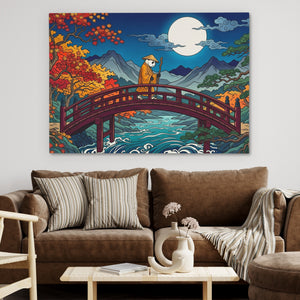 Monk Moonlit Bridge — Monk Moonlit Bridge Brown Couch 11