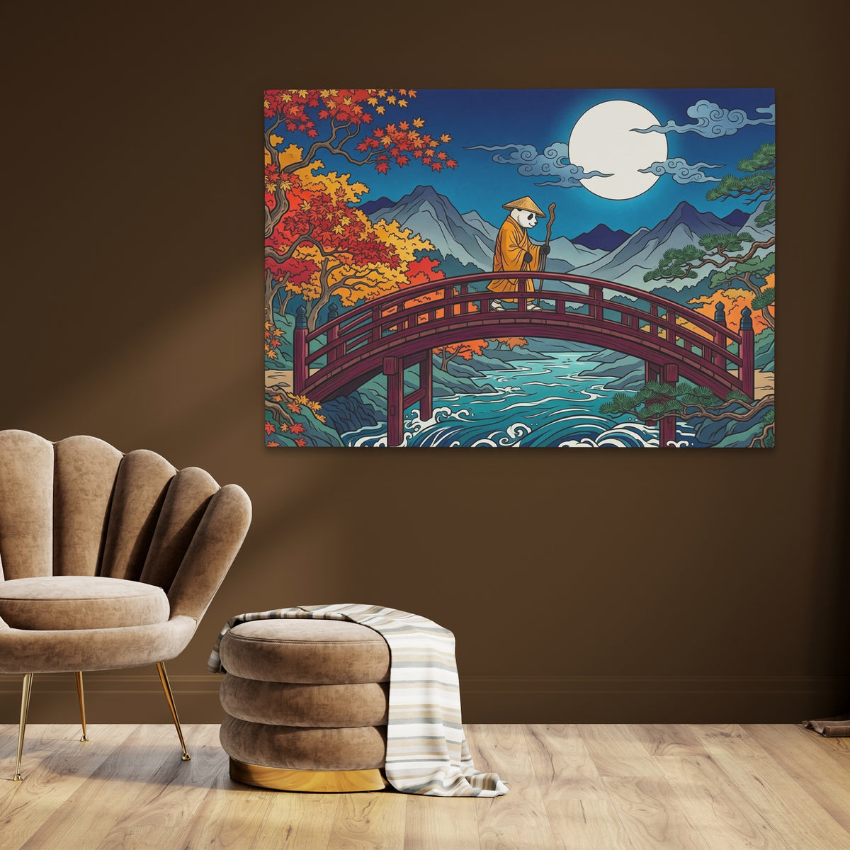 Monk Moonlit Bridge — Monk Moonlit Bridge brown room land 203