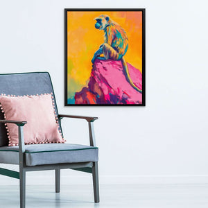 Monkey Sitting on the Cliff - Luxury Wall Art