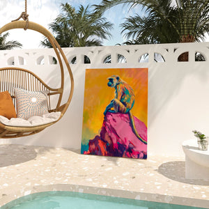 Monkey Sitting on the Cliff - Luxury Wall Art