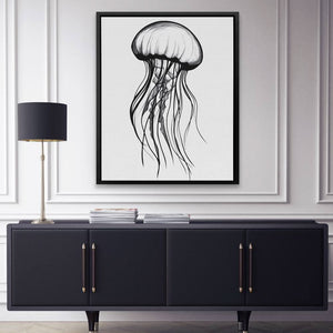 Monochrome Jellyfish - Luxury Wall Art