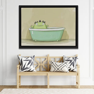 Monster Relaxing in Tub - Luxury Wall Art