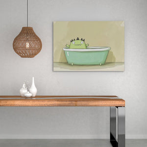 Monster Relaxing in Tub - Luxury Wall Art