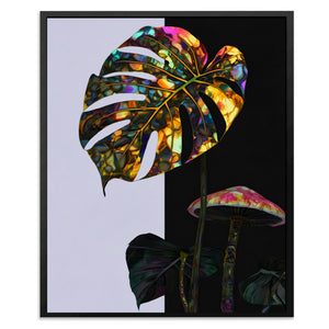 Monstera Psychedelic Bloom canvas wall art