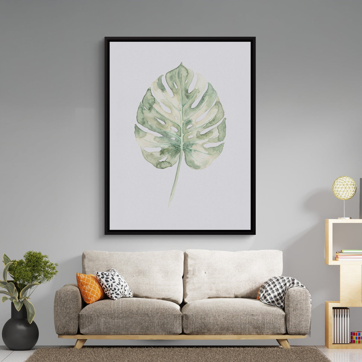 Monstera Sage Leaf - Luxury Wall Art