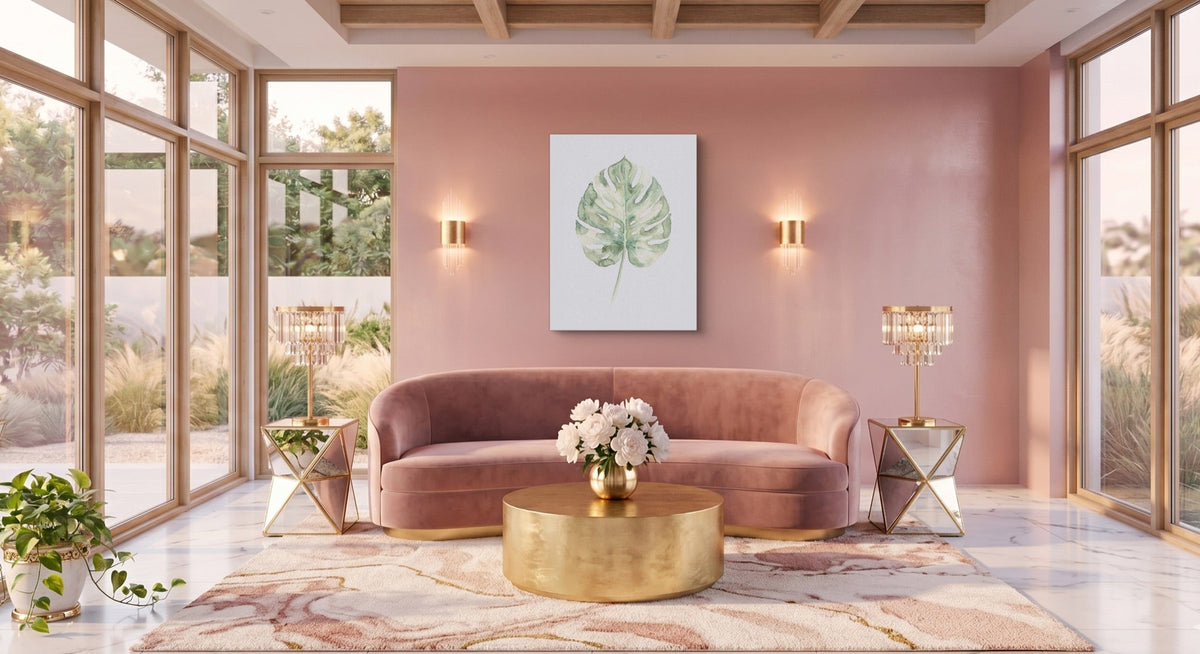 Monstera Sage Leaf - Luxury Wall Art