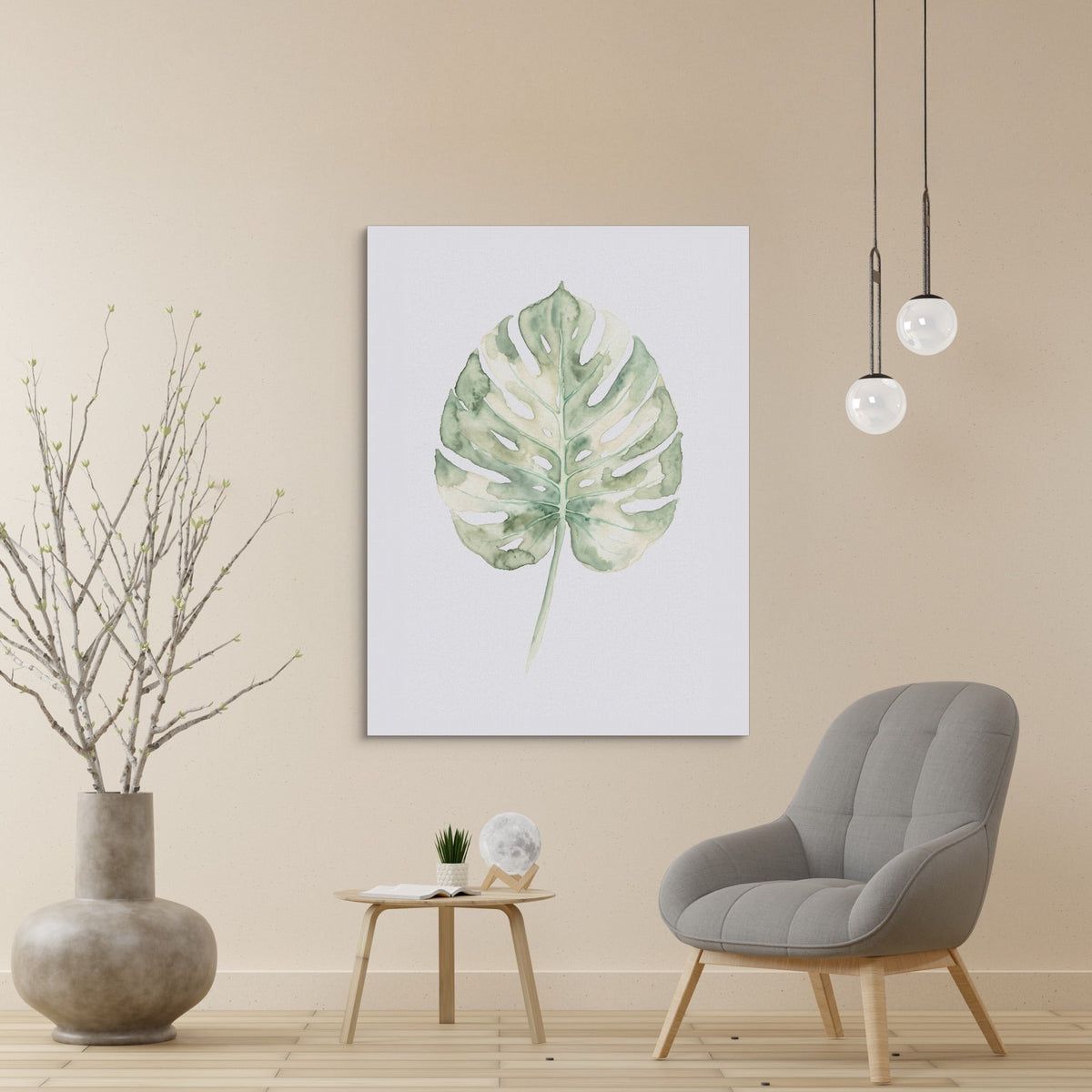 Monstera Sage Leaf - Luxury Wall Art