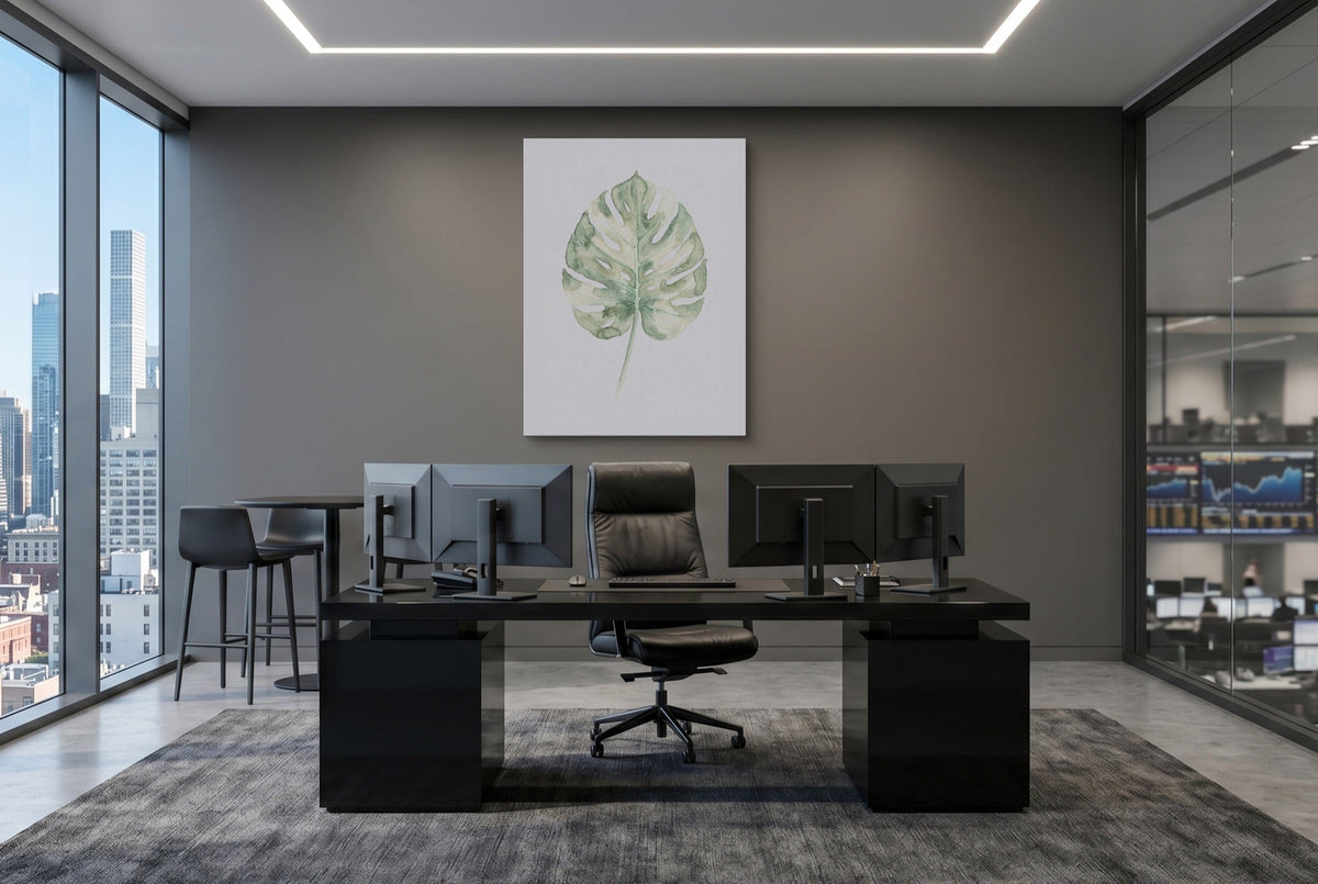 Monstera Sage Leaf - Luxury Wall Art