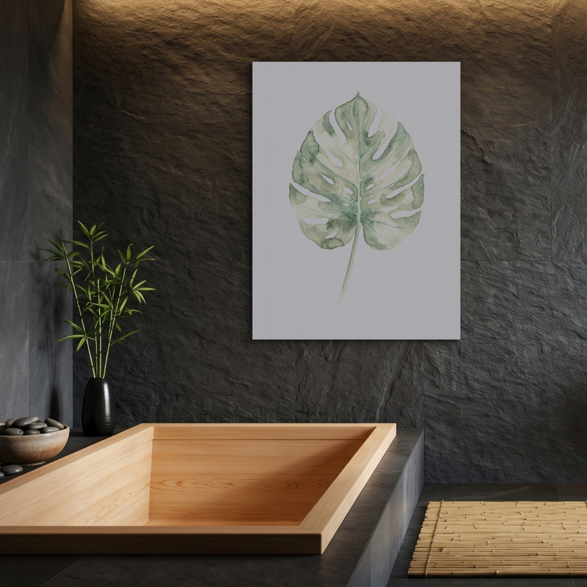 Monstera Sage Leaf - Luxury Wall Art