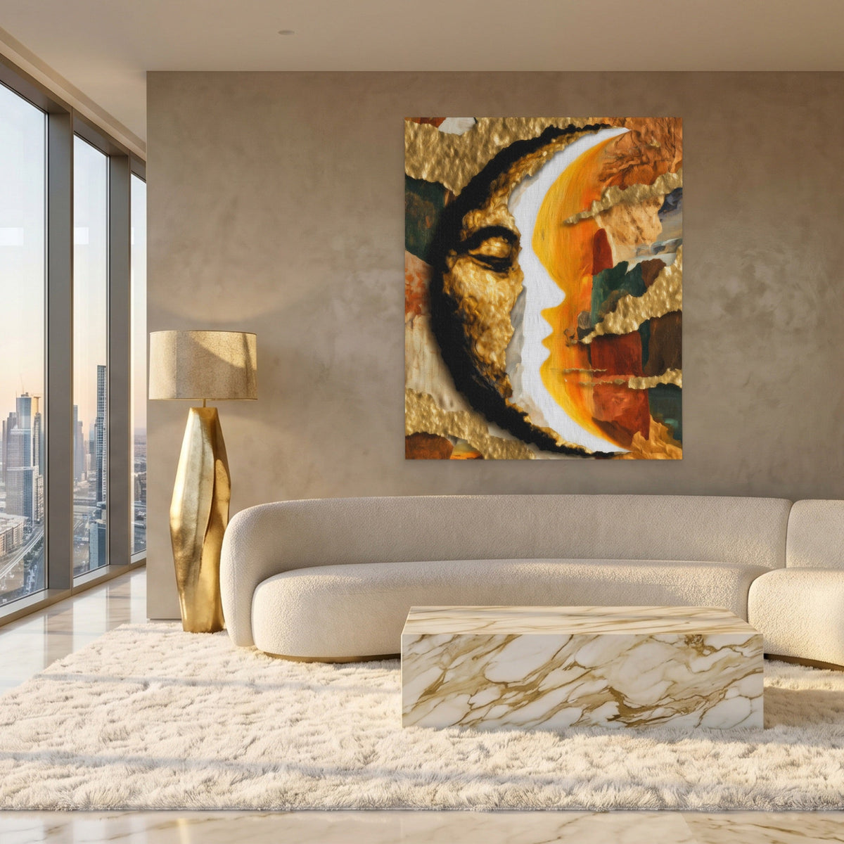 Moon Ink Rising - Luxury Wall Art