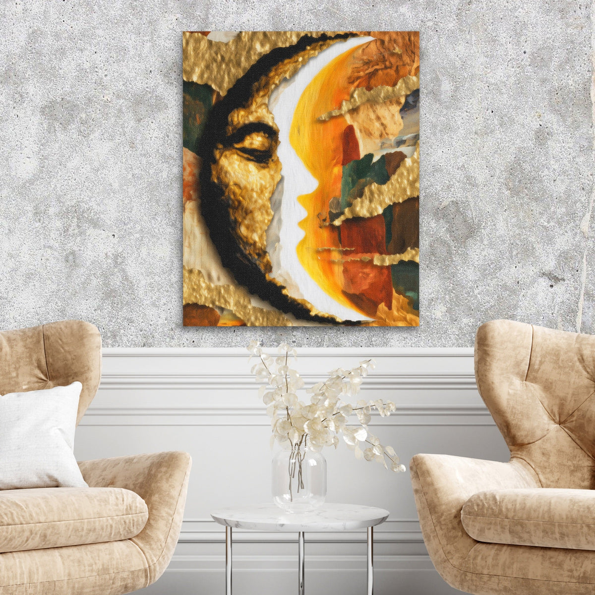 Moon Ink Rising - Luxury Wall Art