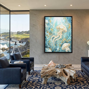 Moon Jelly Drifting - Luxury Wall Art