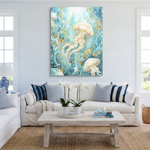Moon Jelly Drifting - Luxury Wall Art