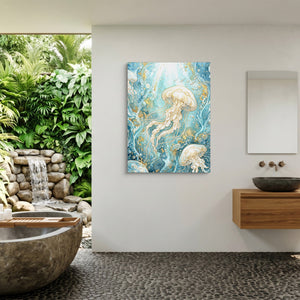 Moon Jelly Drifting - Luxury Wall Art