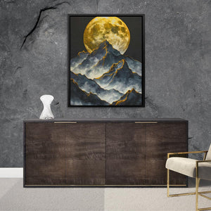 Moonlit Mountain Range - Luxury Wall Art