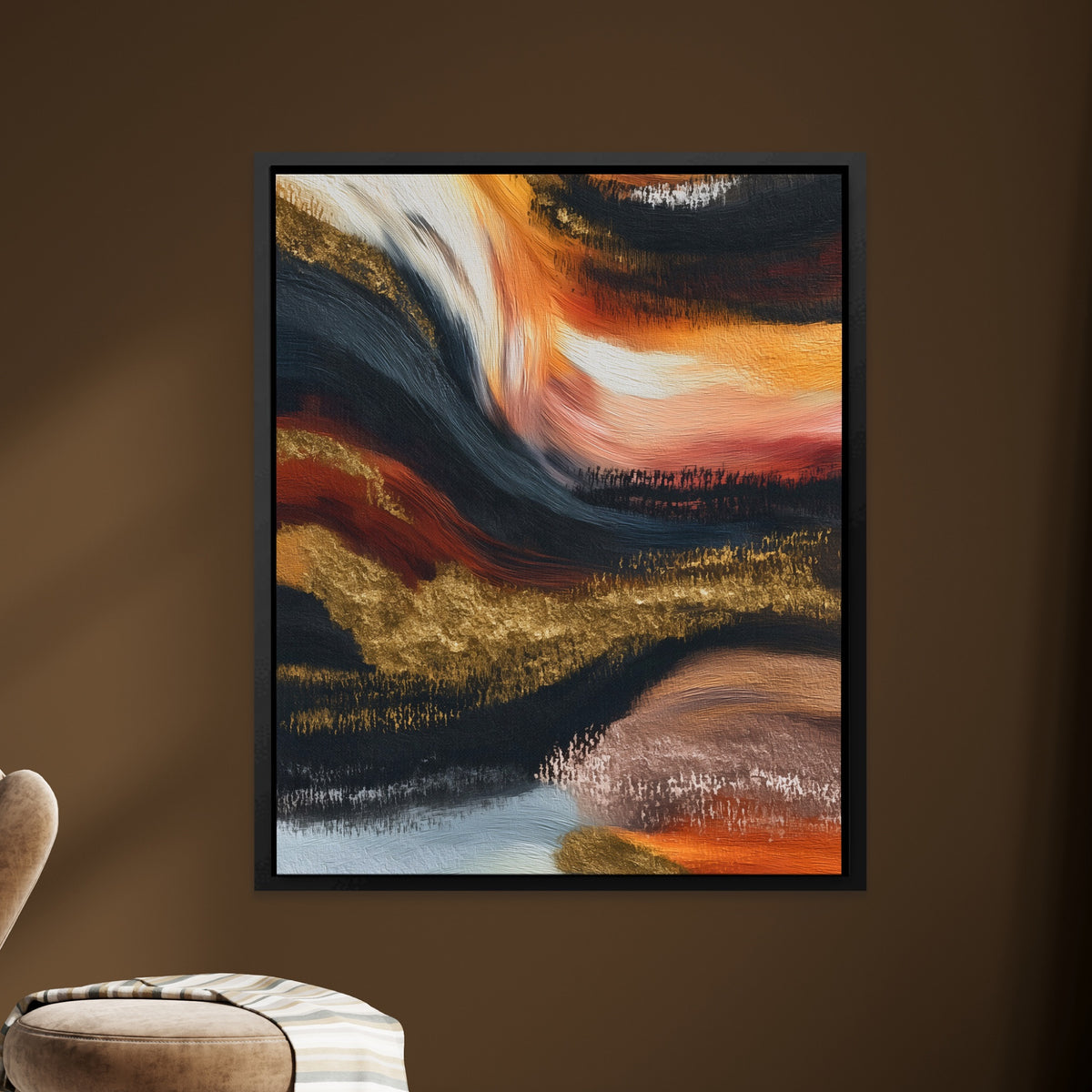 Moonlit Ocean Waves — Moonlit Ocean Waves brown room Zoom 302