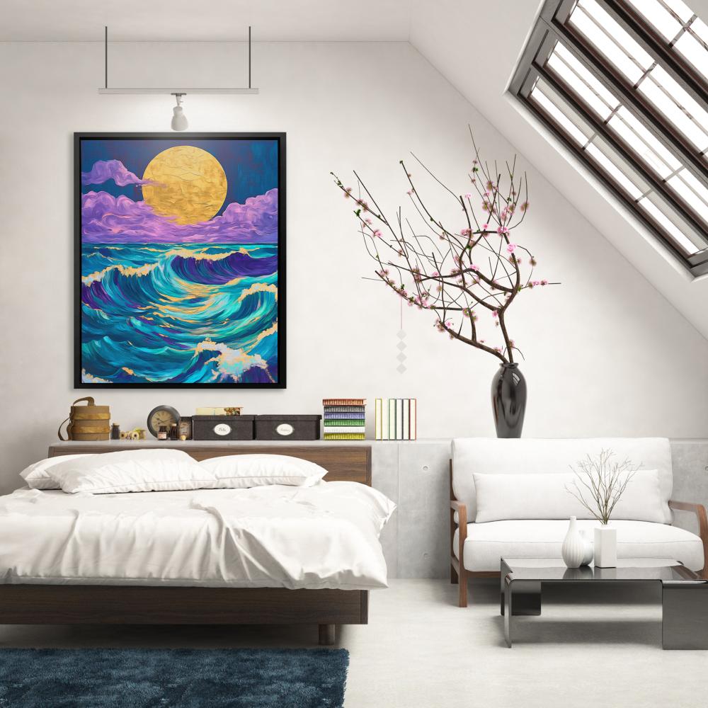 Moonlit Wave Magic - Luxury Wall Art