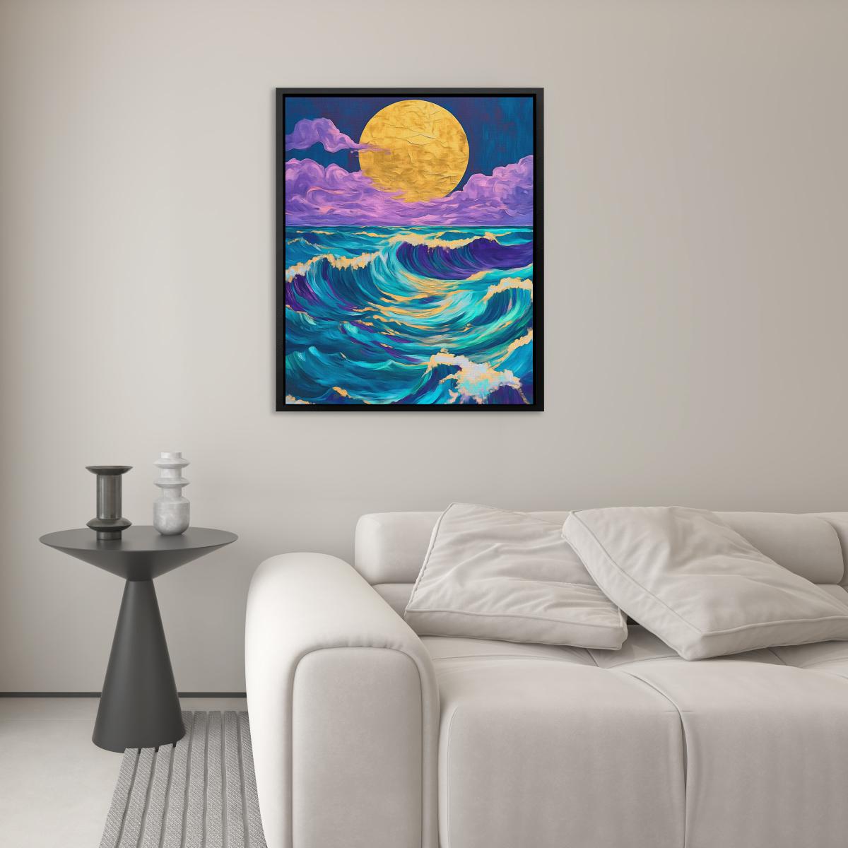 Moonlit Wave Magic - Luxury Wall Art