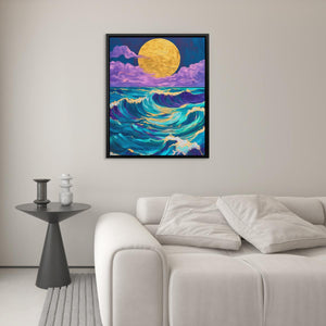 Moonlit Wave Magic - Luxury Wall Art