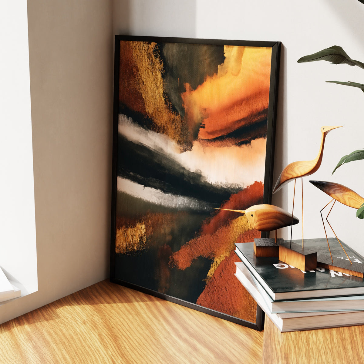 Moonlit Waves Ink — Moonlit Waves Ink New   Living Room Wall Apartment Zoom 112