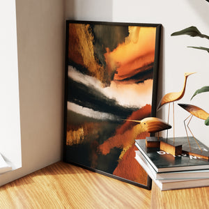 Moonlit Waves Ink — Moonlit Waves Ink New   Living Room Wall Apartment Zoom 112