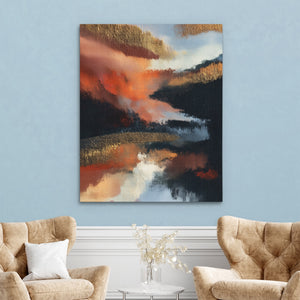Moonlit Waves Reflection — Moonlit Waves Reflection Two Chairs Robins Egg Walls 313