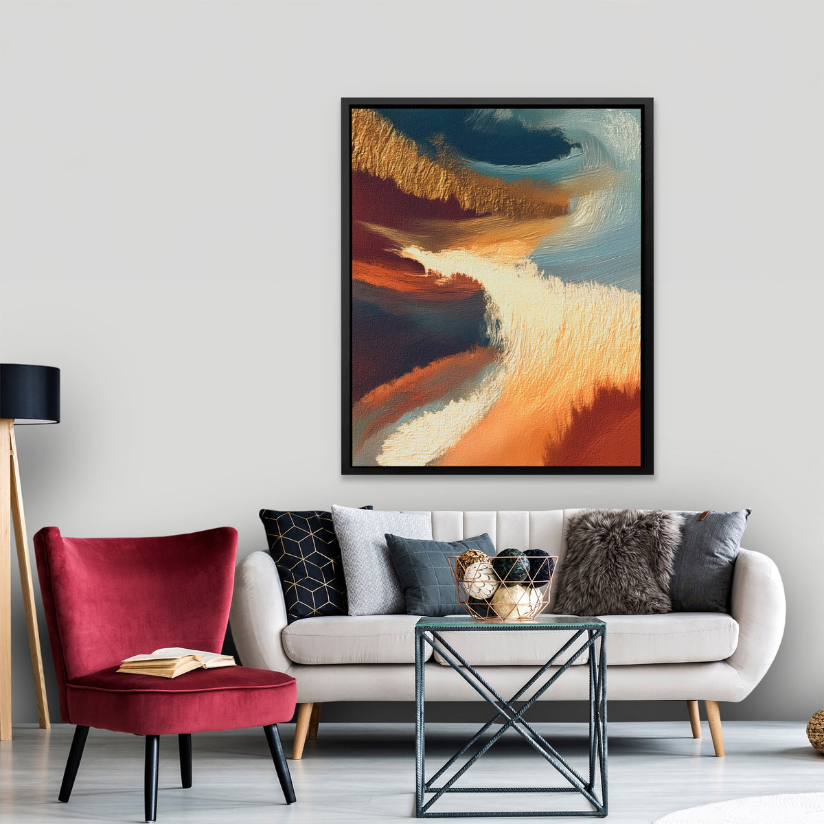 Moonlit Waves Swirl — Moonlit Waves Swirl New   Port Living Room Lux 98