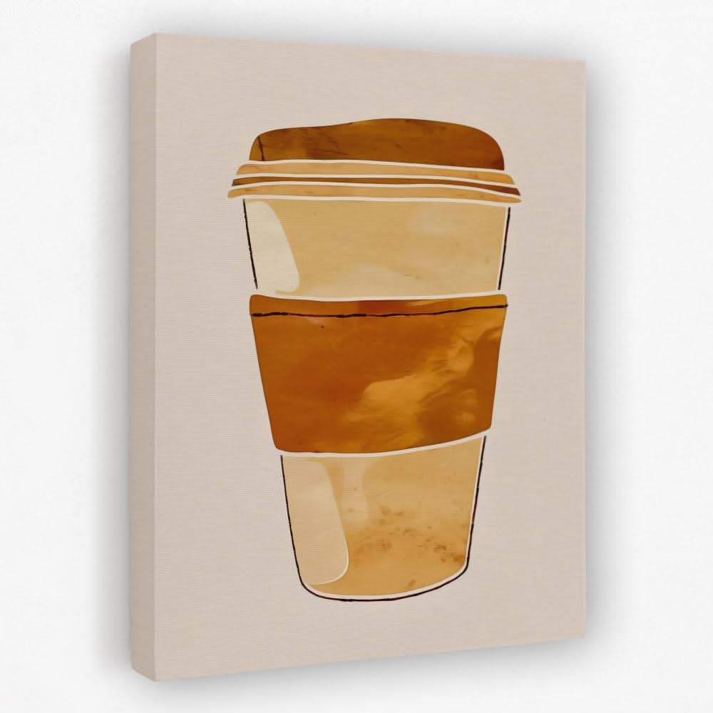 Morning Coffee Cup - Coffee Canvas Wall Art
