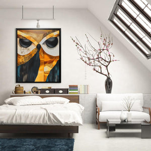 Mosaic Gaze Owl - Luxury Wall Art