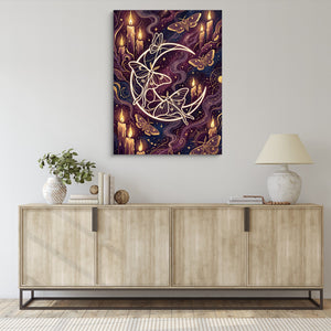 Moths Golden Glow — moths golden glow sq living room desk 1port flush print
