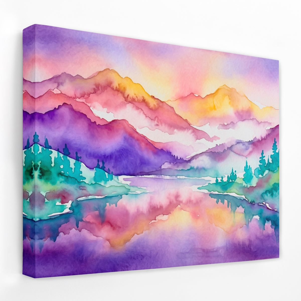 Mountain Lake Reflection — Mountain Lake Reflection Landscape   Side View   Mirror Wrap 164