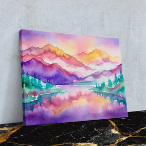 Mountain Lake Reflection — Mountain Lake Reflection Against Wall4x5 Reflect 4