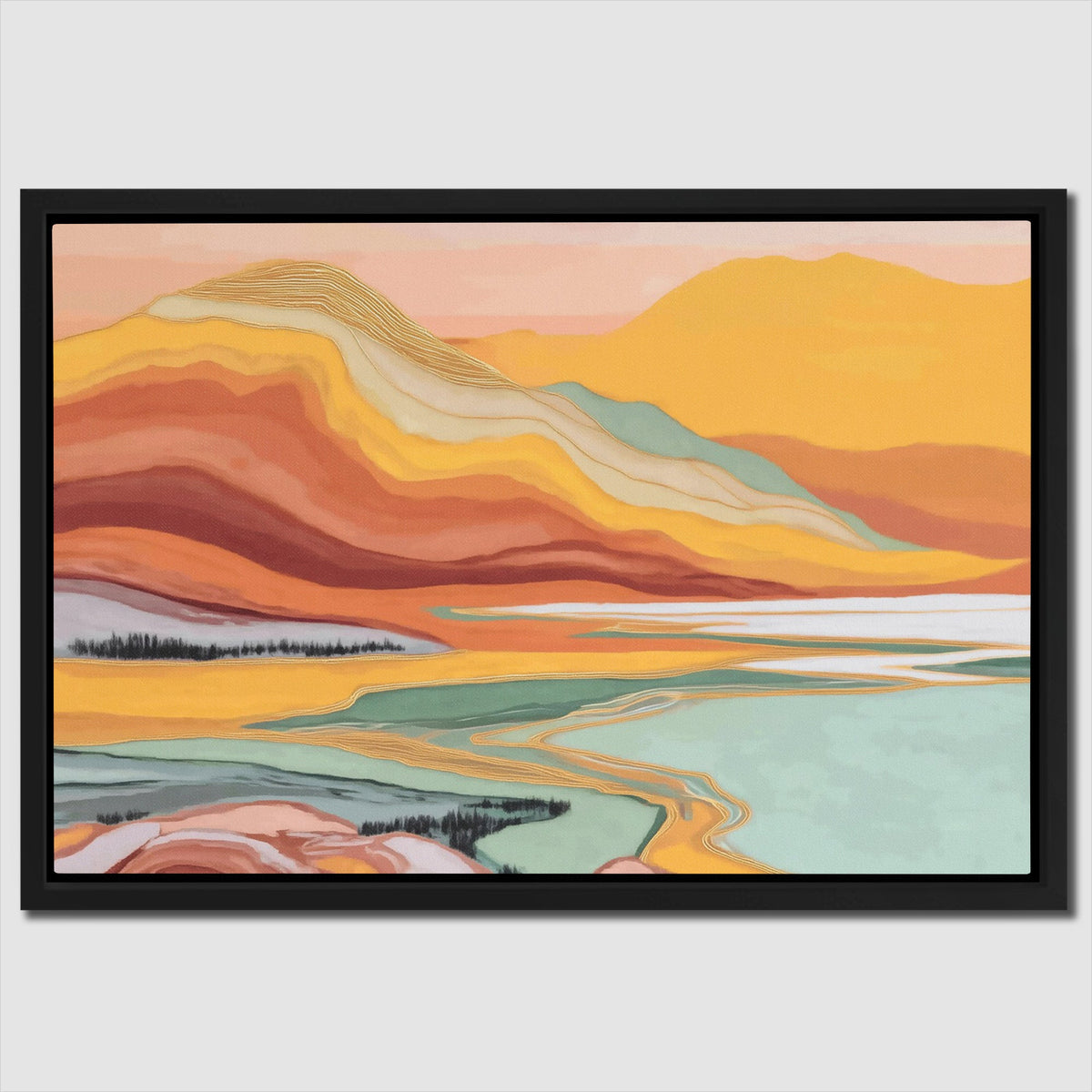 Mountain Lake Reverie - Luxury Wall Art