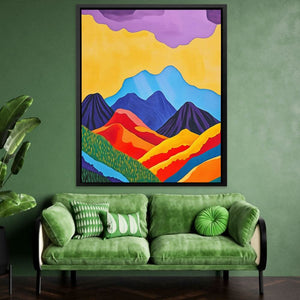 Mountain Layers - Large Abstract Canvas Print