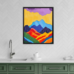 Mountain Layers - Colorful Wall Art for Living Room