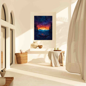 Mountain Summer Sunset - Luxury Wall Art