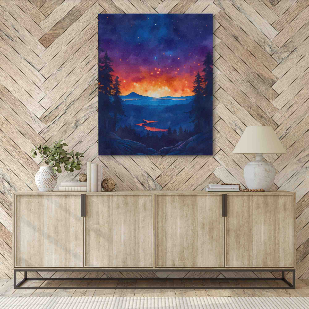 Mountain Summer Sunset - Luxury Wall Art
