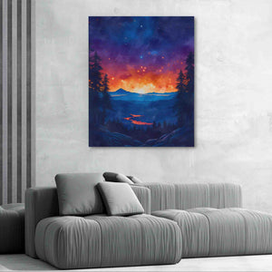 Mountain Summer Sunset - Luxury Wall Art