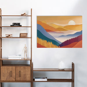 Mountains Golden Embrace - Luxury Wall Art