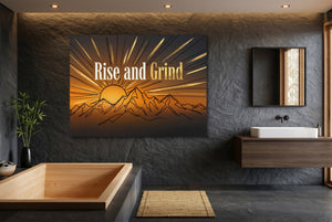 Mountains Golden Sunrise — mountains golden sunrise small bathroom interior 1land flush print