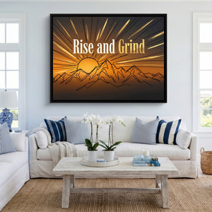 Mountains Golden Sunrise — mountains golden sunrise sq cute livingroom 1land framed black