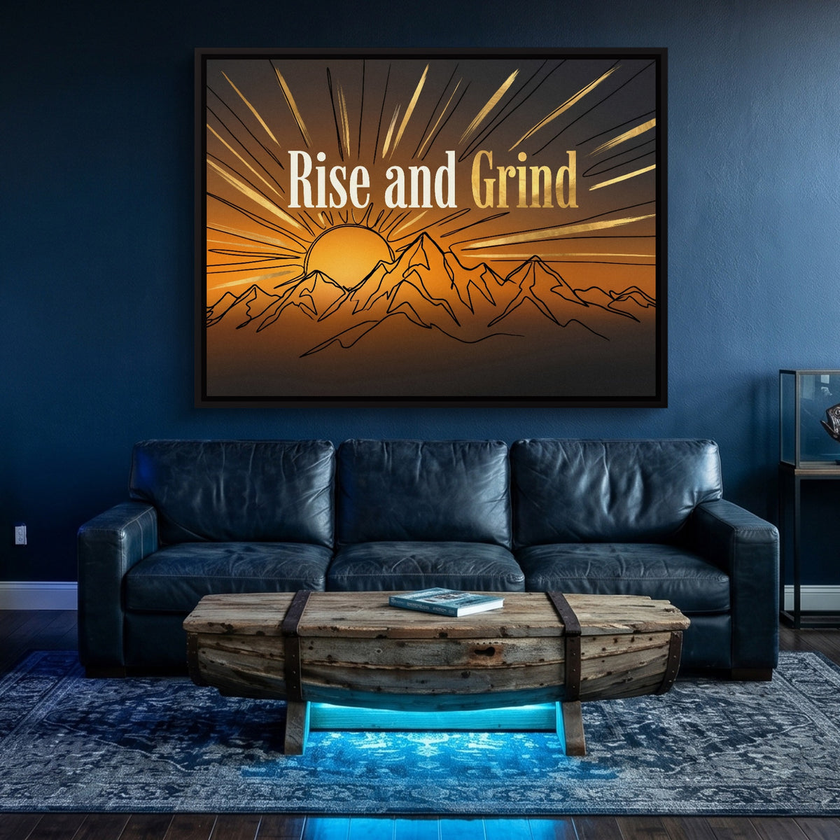 Mountains Golden Sunrise — mountains golden sunrise sq underwater den 1land framed black
