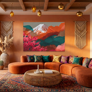 Mt. Fuji Crimson Blossom — Mt. Fuji Crimson Blossom Boho Living Land 66