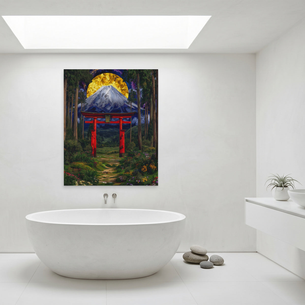 Mt. Fuji Sacred Gateway — Mt. Fuji Sacred Gateway Minimalist Bathroom Port 53
